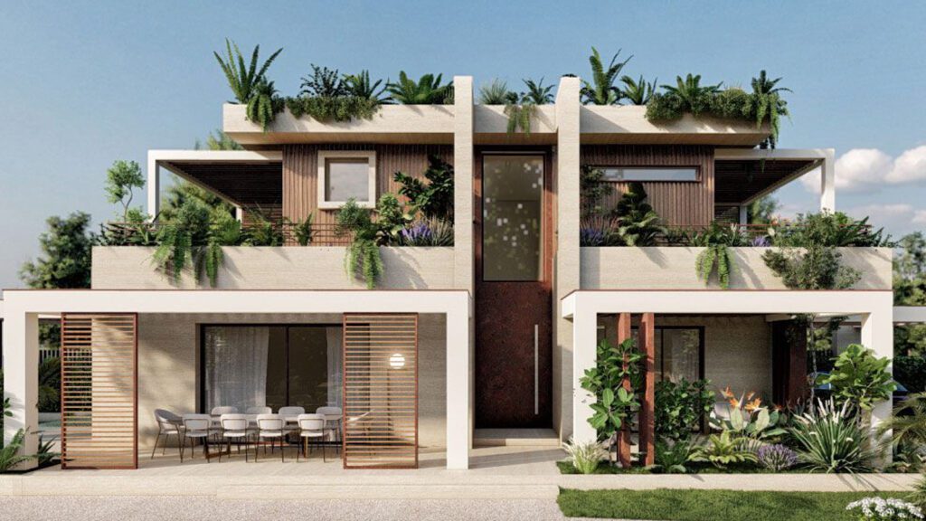 Villa moderna in vendita a Forte dei Marmi con terrazze verdi e design contemporaneo